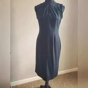 INC Keyhole Collar Dress Black Size M